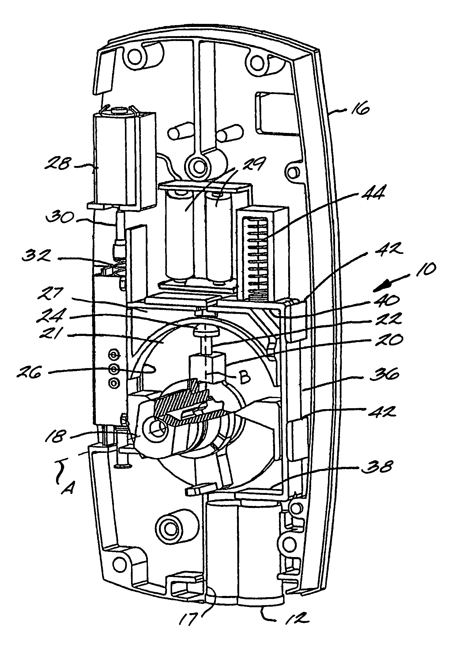 Override assembly for door lock systems having a clutch mechanism