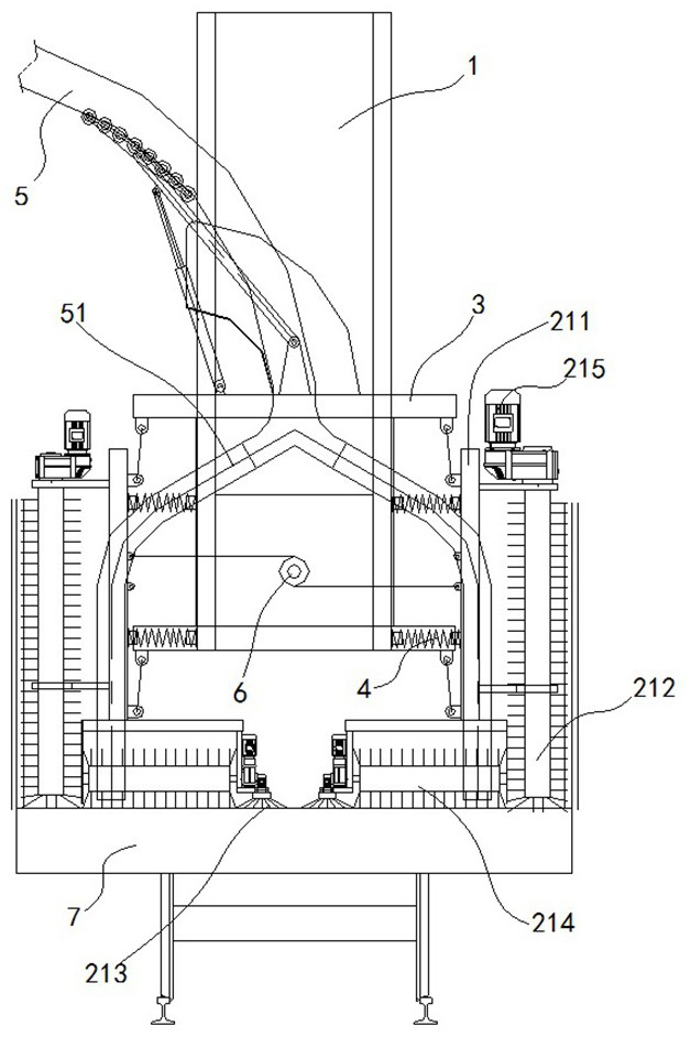 Train carriage residual coal sweeper