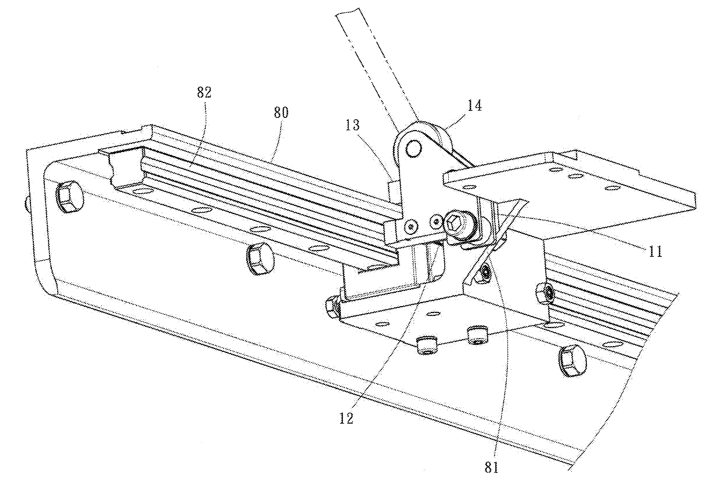 Worktable sliding block positioning mechanism