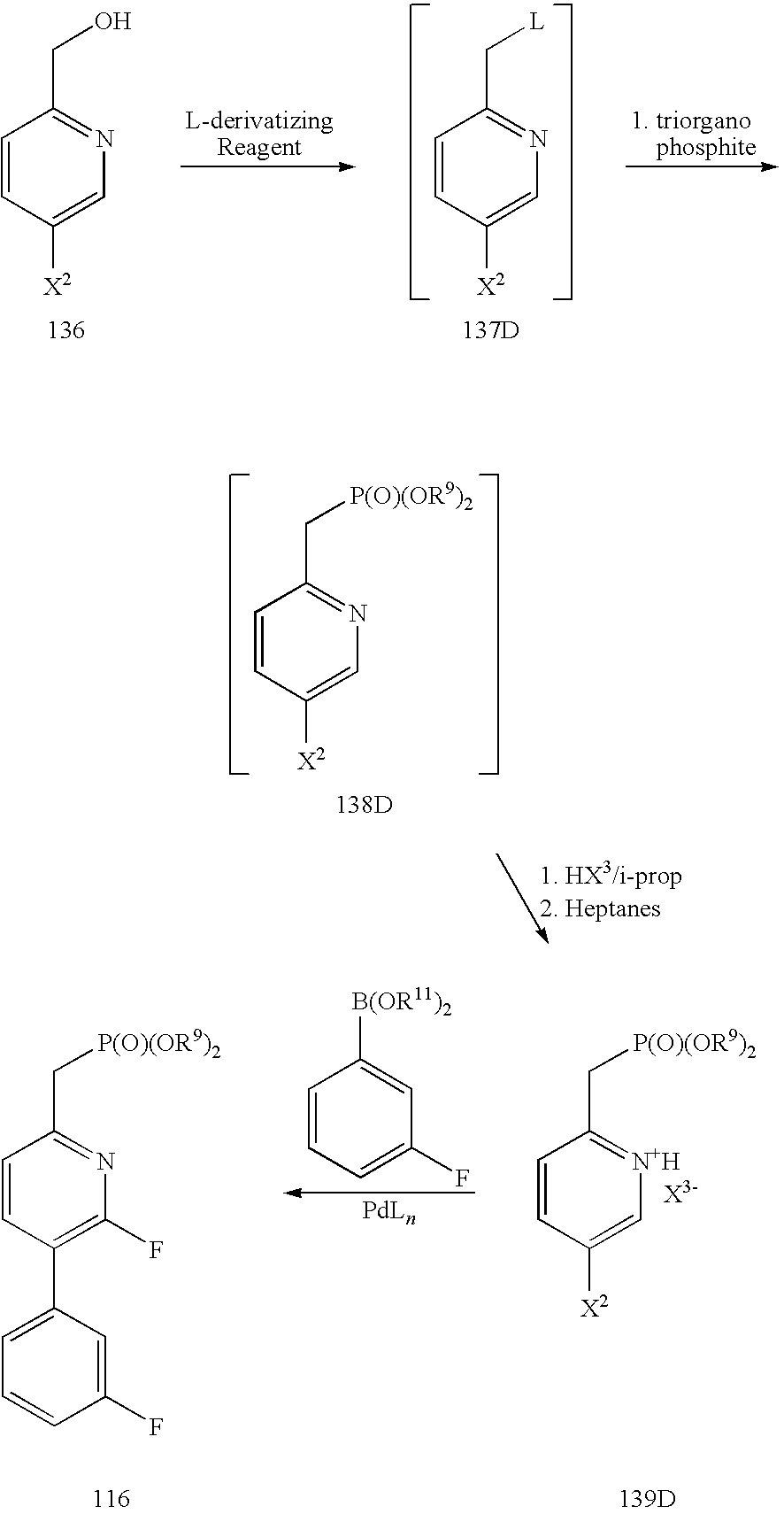 Synthesis of diethyl{[5-(3-fluorophenyl)-pyridine-2yl]methyl}phosphonate
