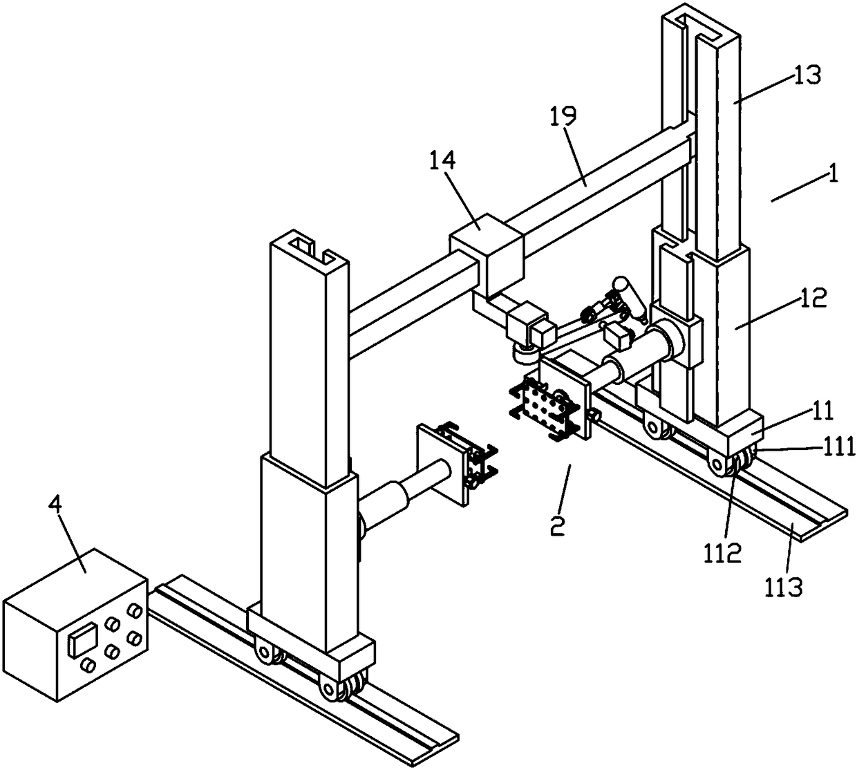 A complete set of welding robot and welding fixture