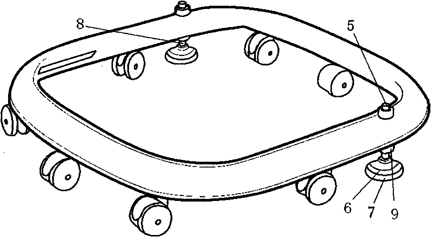 Baby walker with braking structure