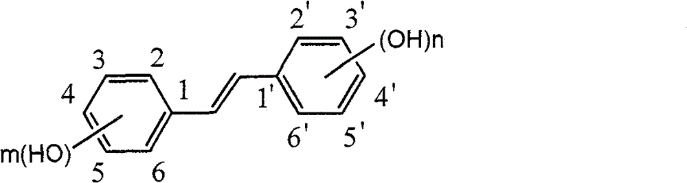 Preparation of trans-polyhydroxy diphenyl ethylene