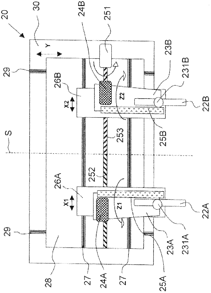 Assembly and method for manufacturing a green radial pneumatic tyre