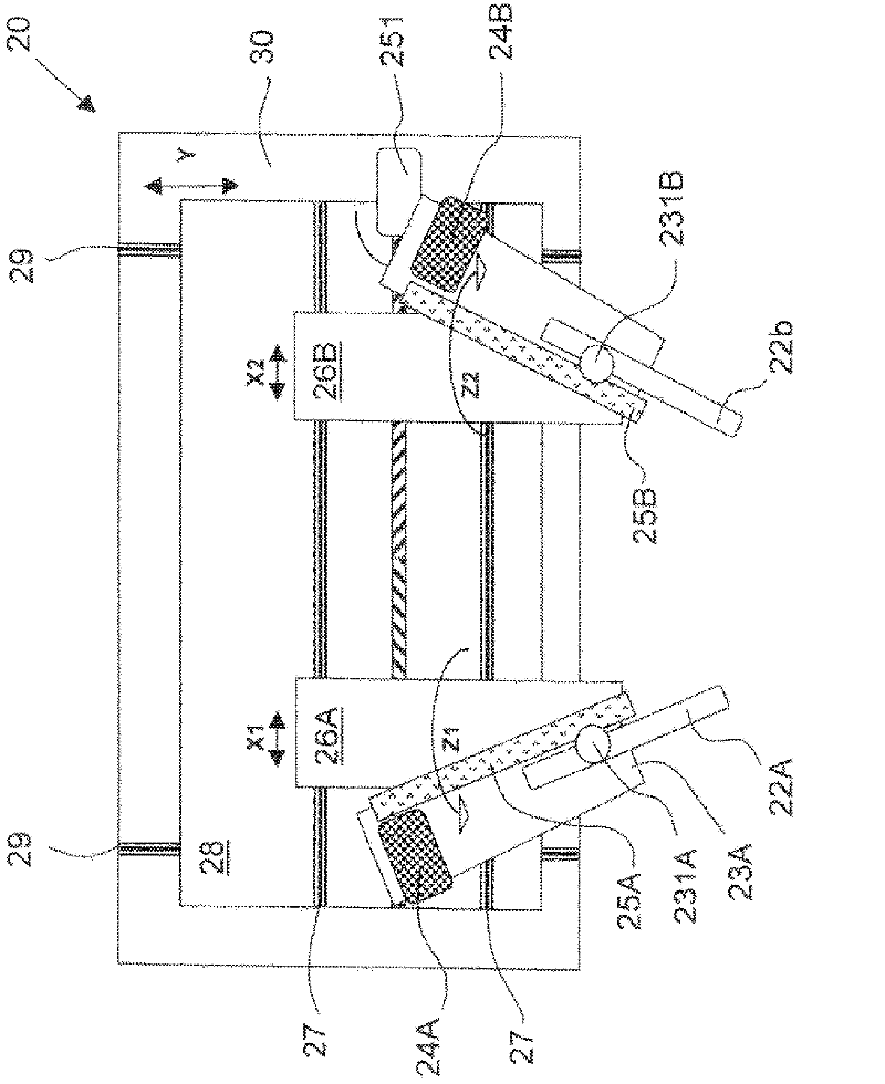 Assembly and method for manufacturing a green radial pneumatic tyre