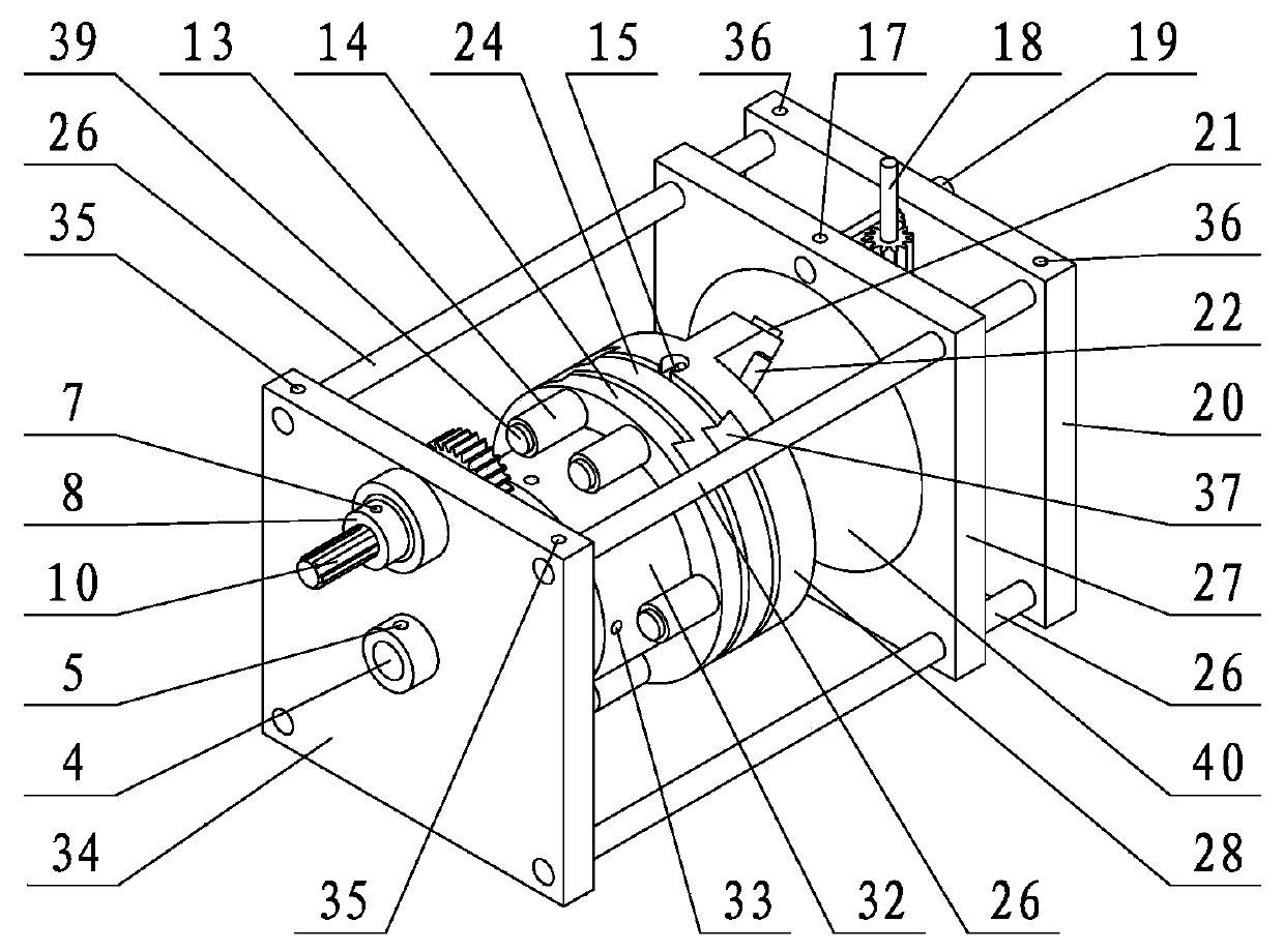 Gear ring eccentric rotation stepless speed change mechanism