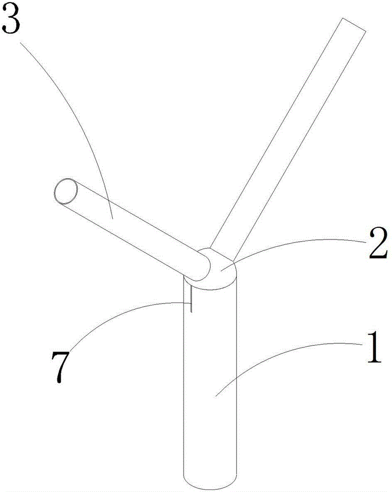 Crotch-shaped element and processing method thereof
