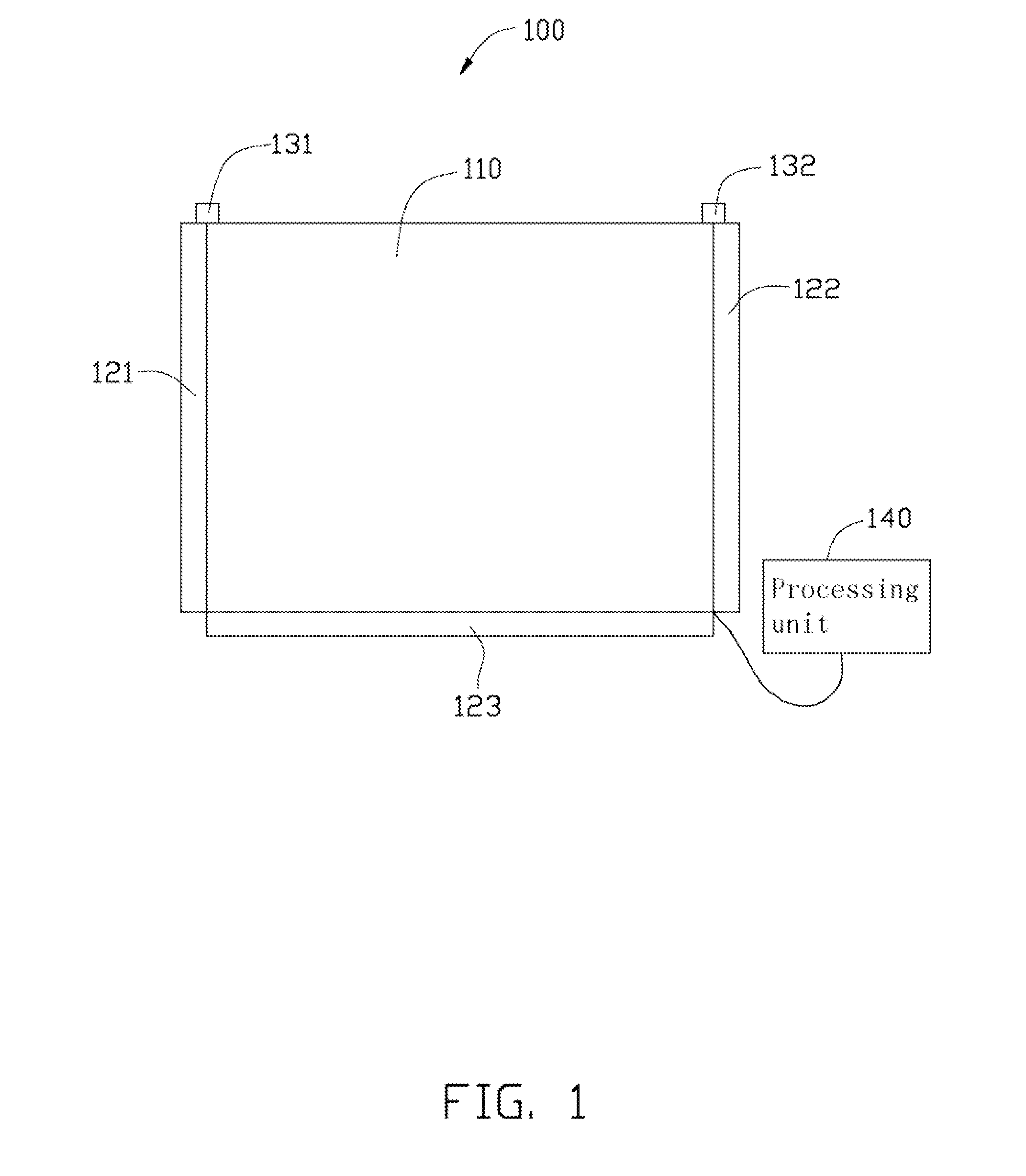 Optical touch screen device