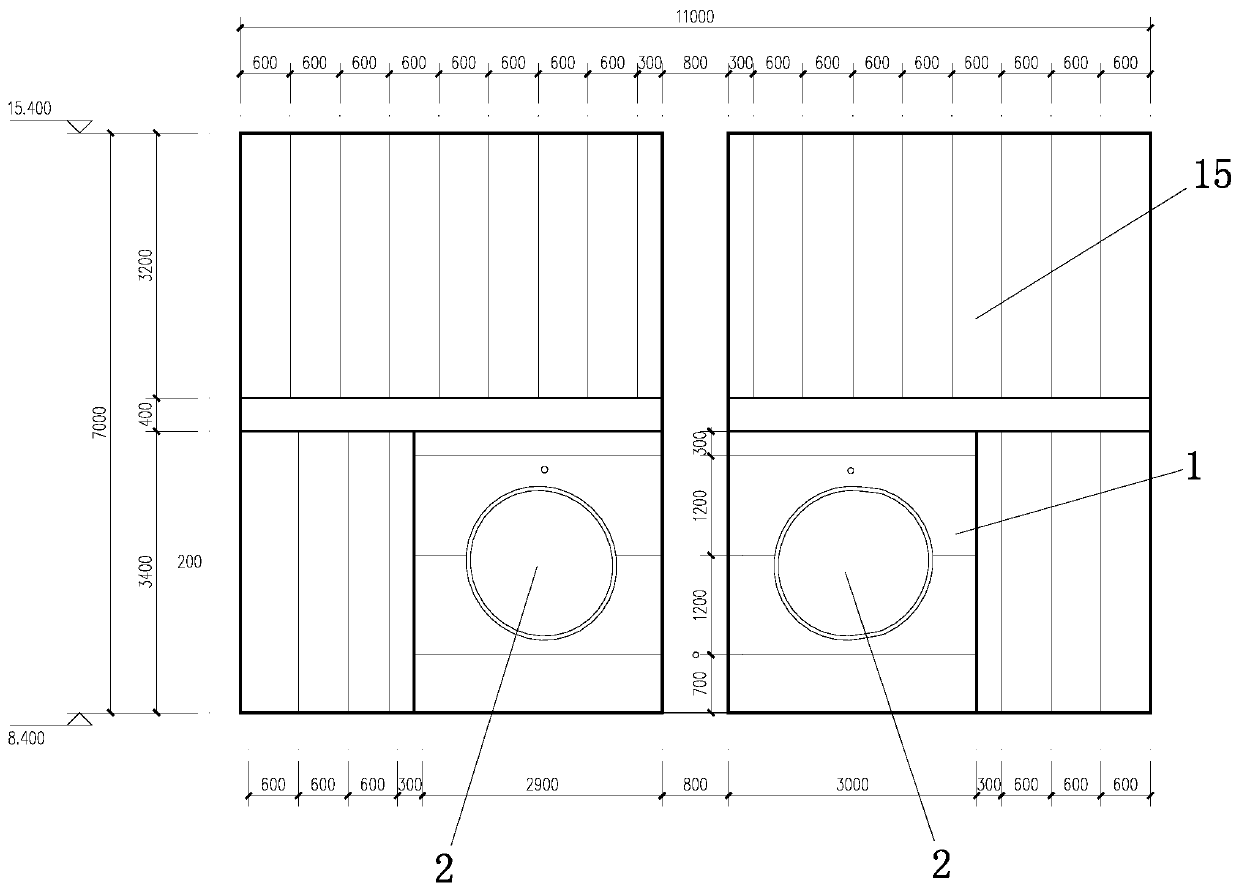 Plugging fireproof and explosion-proof structure of valve side casing pipe of converter transformer in converter station