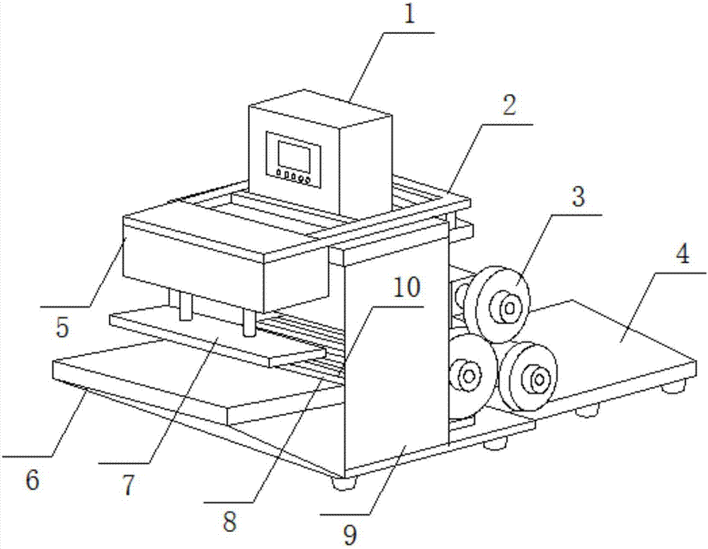 Preliminary calendering device used for automobile plate