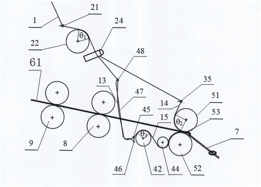 Coaxial tow net composite yarn prepared from tows in different numbers, spinning method and application