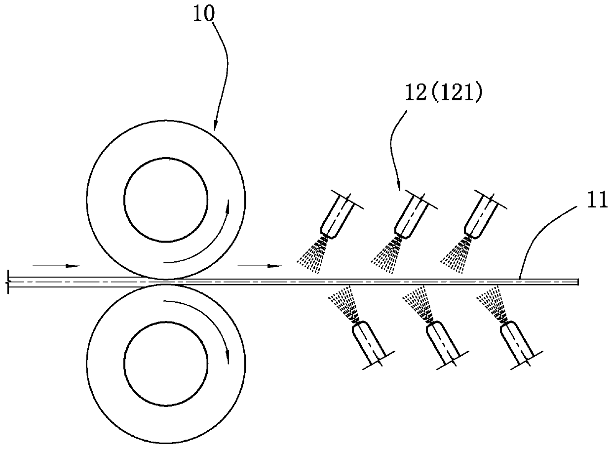 Hot-rolled coated steel bar for on-line spraying anti-corrosive coating material and preparation method thereof