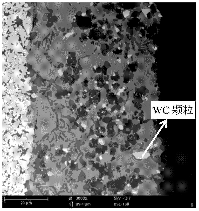 WC particle in-situ reinforced hard alloy and steel ultrasonic soldering method