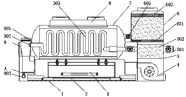 Anti-explosion industrial boiler with flue gas purifying function