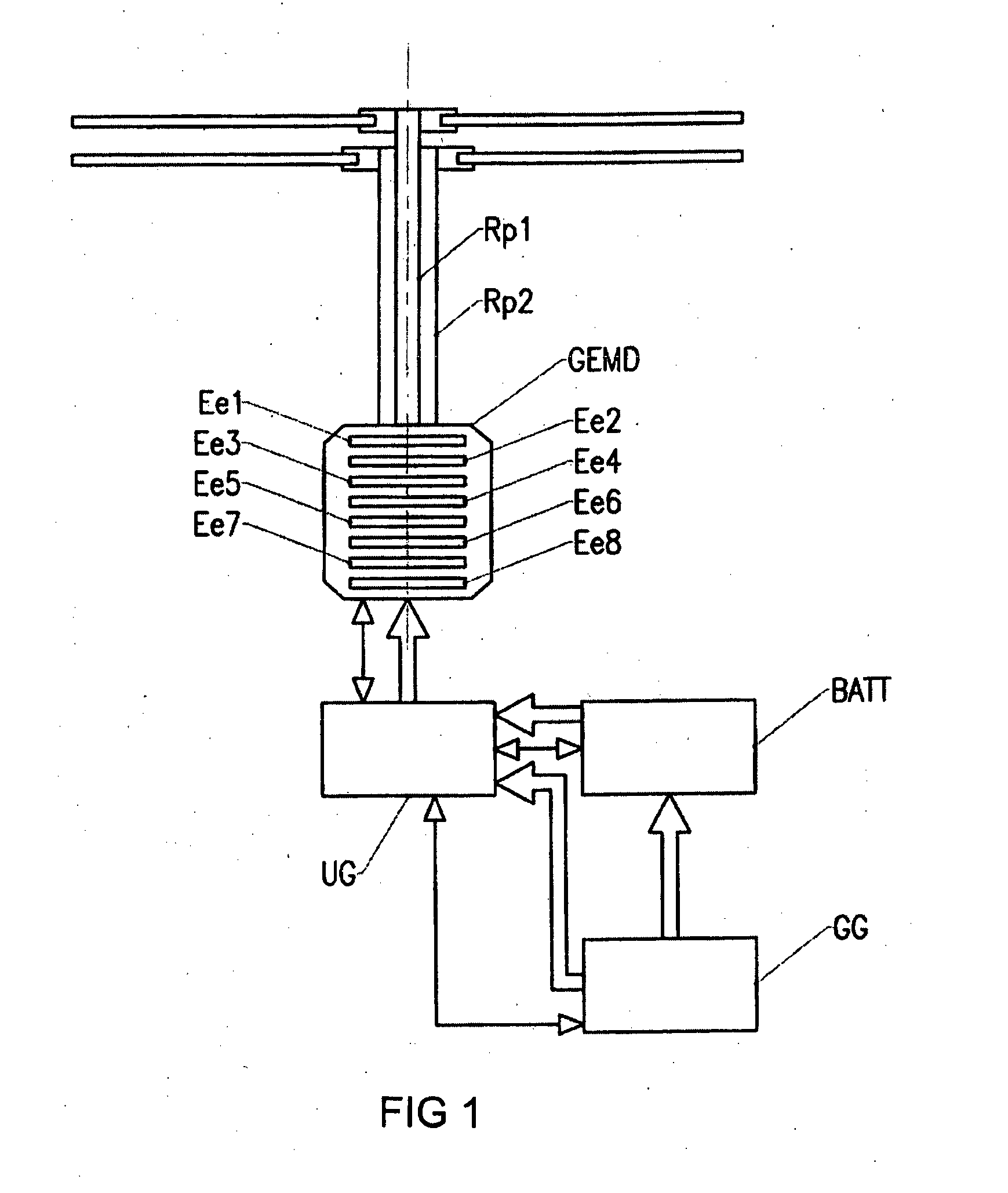 Electromagnetic power transmission for a rotary-wing aircraft or a fixed-wing aircraft