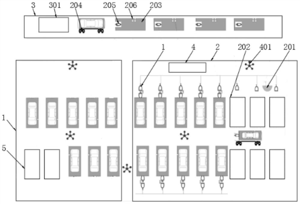 Automatic parking and automatic charging intelligent parking system and method