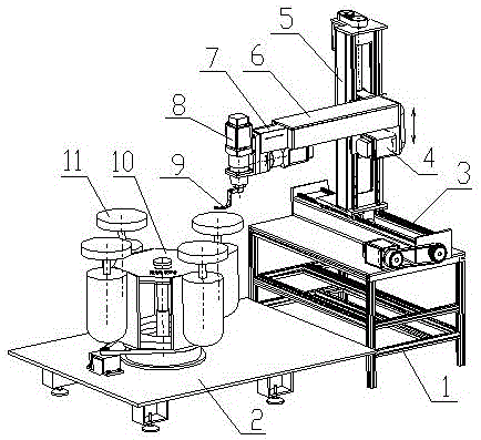 A five-axis linkage CNC manipulator polishing machine