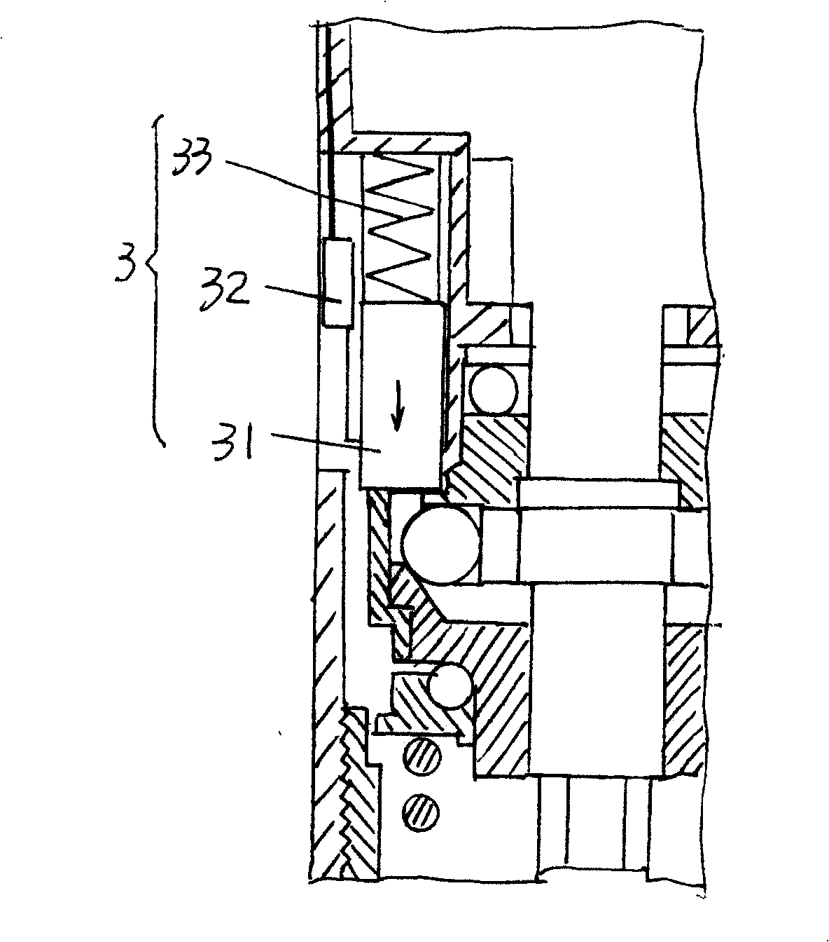 Structure of electric screwdriver arrested by non-contact electromagnetic induction