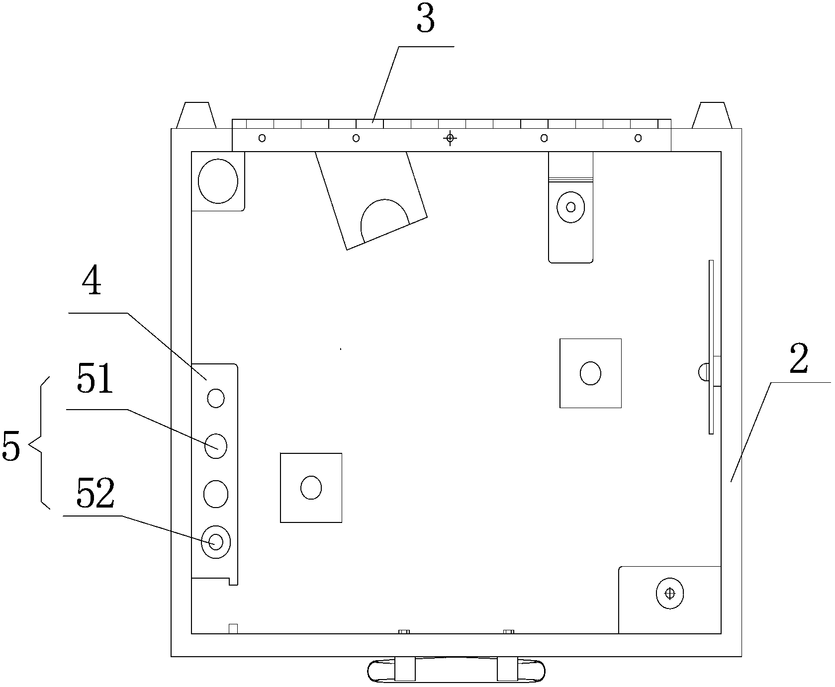 Sextant instrument container for fixing accessories