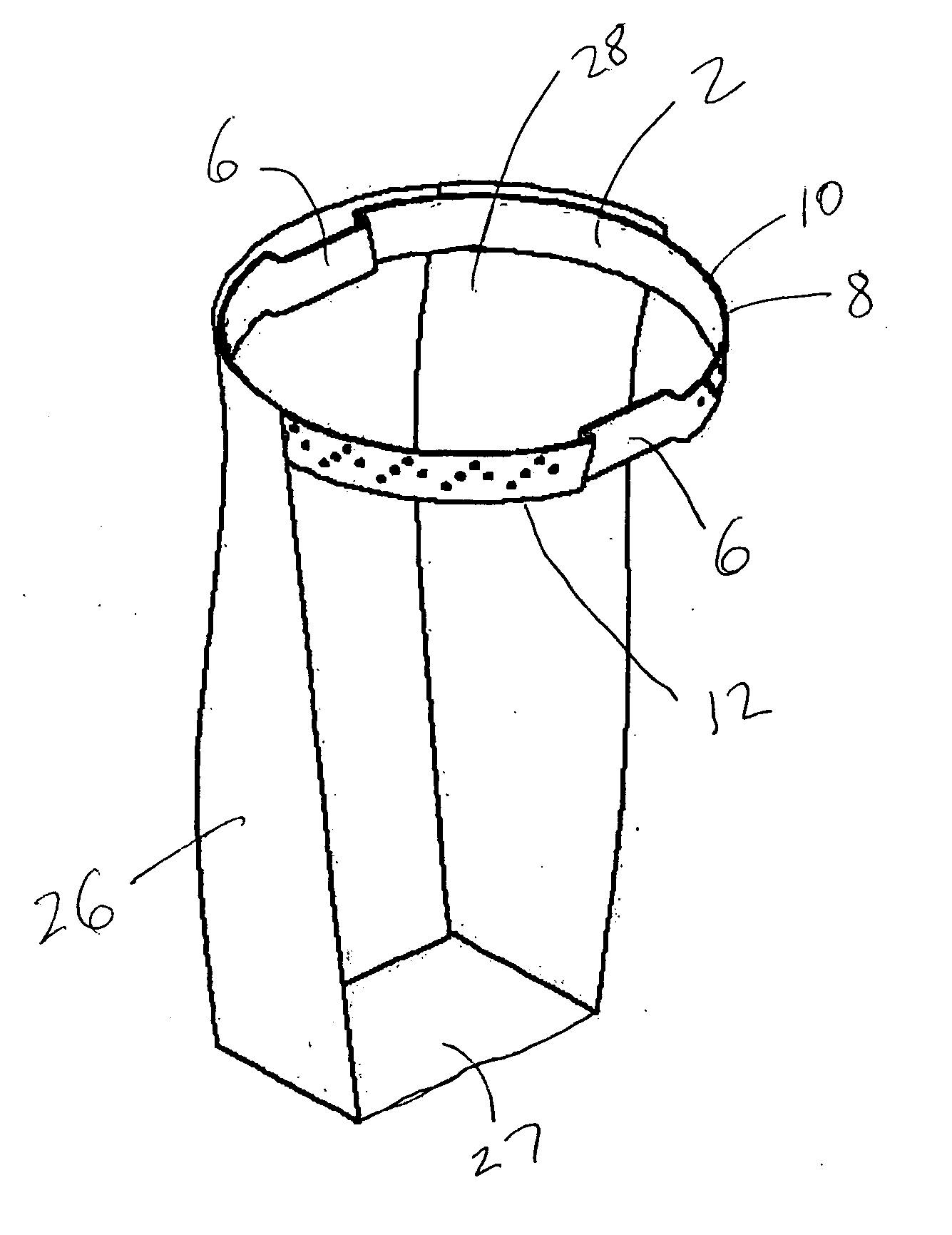 Refuse bag tensioner and method of use