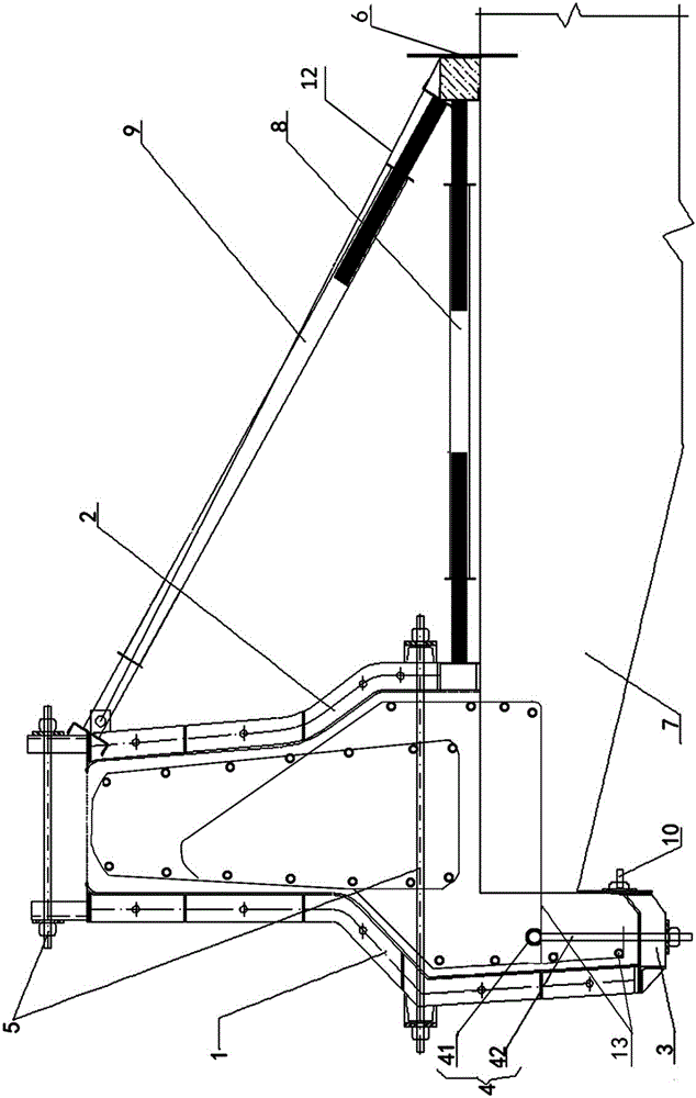 Special formwork for bridge integrated cast-in-situ anti-collision barrier and hanging plate and construction method thereof