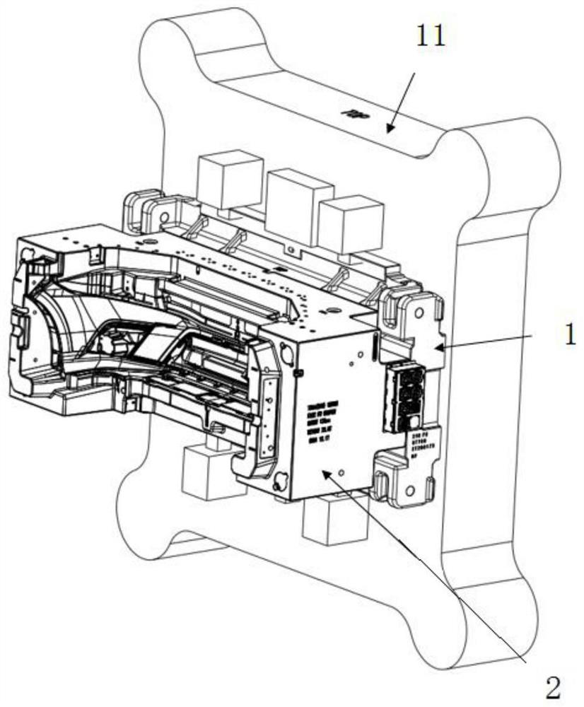 Hot runner oil cylinder cooling structure and mounting method thereof