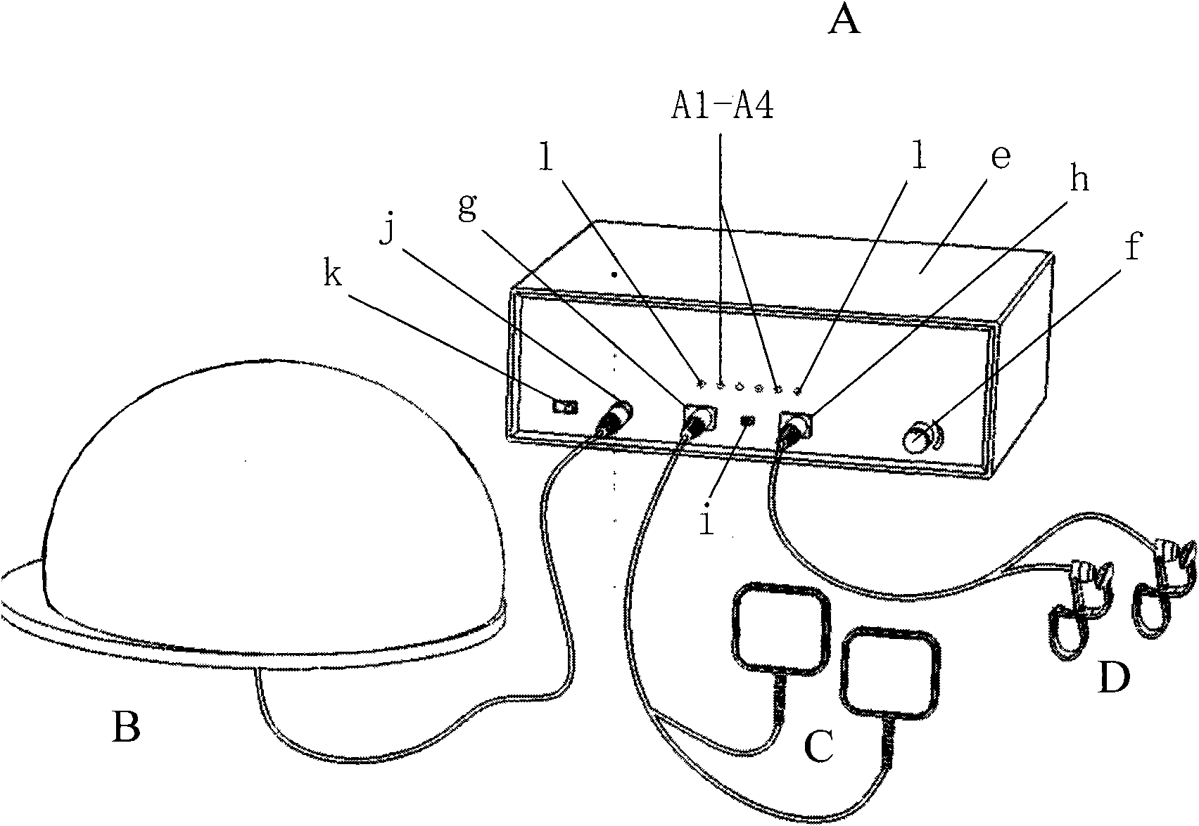 Transcranial magnetic therapeutic instrument for computer diseases
