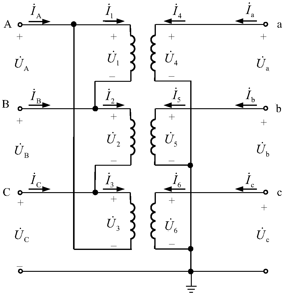 Transformation matrix-based transformer three-phase model building method