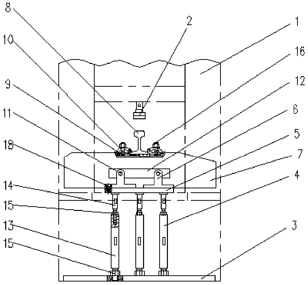 Steel rail pressure test platform