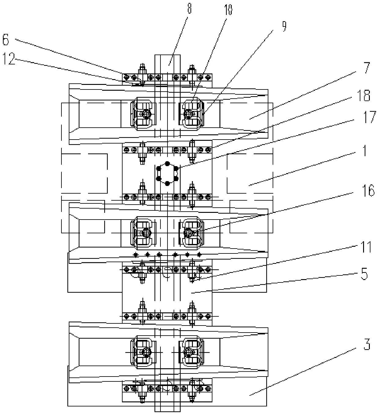 Steel rail pressure test platform