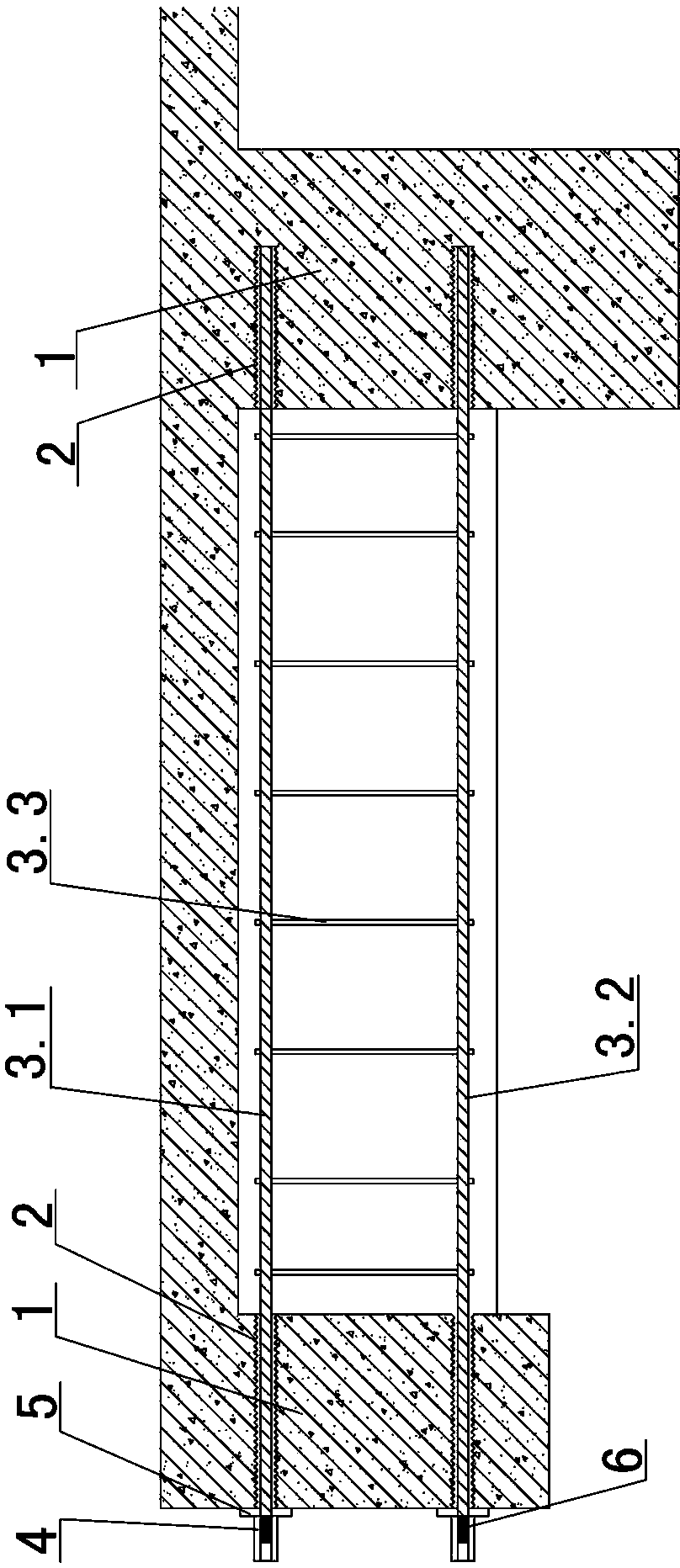 Anchoring joint of newly added frame rebar and original structure and construction method of anchoring joint