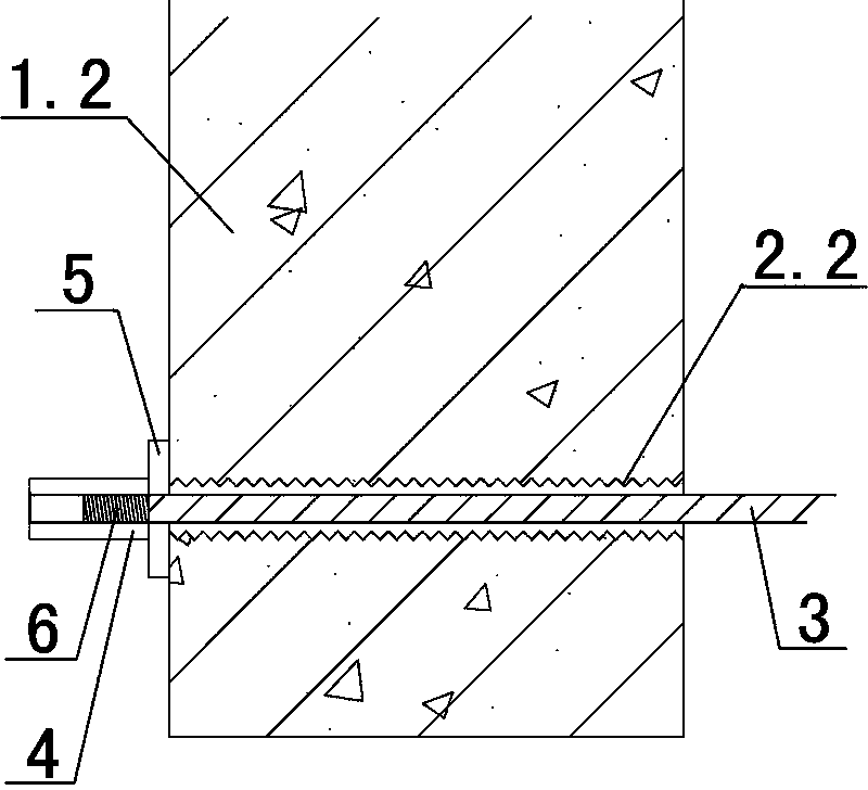 Anchoring joint of newly added frame rebar and original structure and construction method of anchoring joint