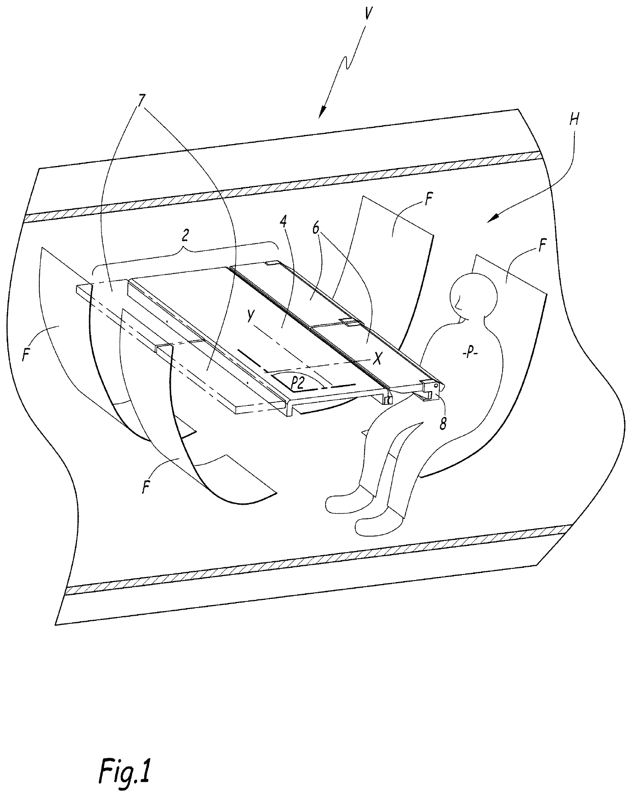 Table top for a vehicle interior