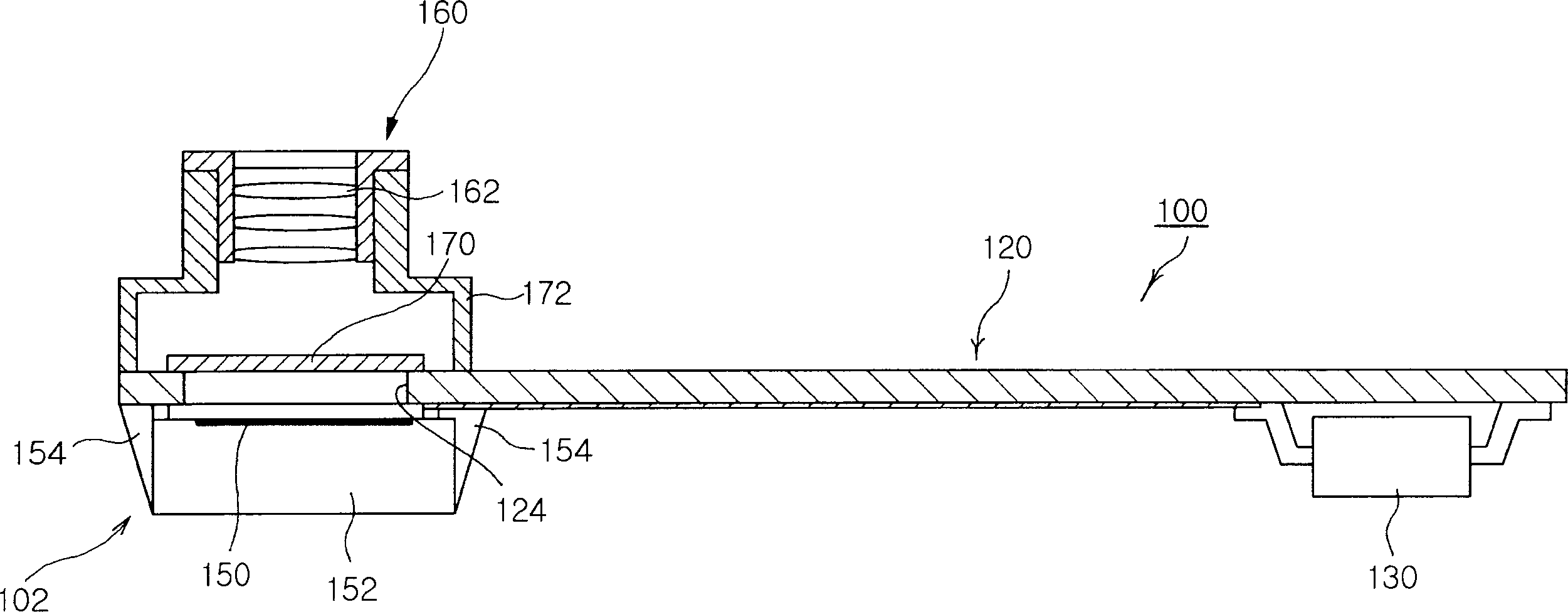 Lens unit used for camera module having optical filter therein