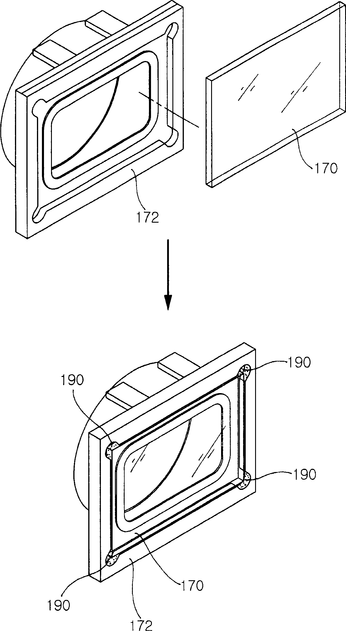 Lens unit used for camera module having optical filter therein