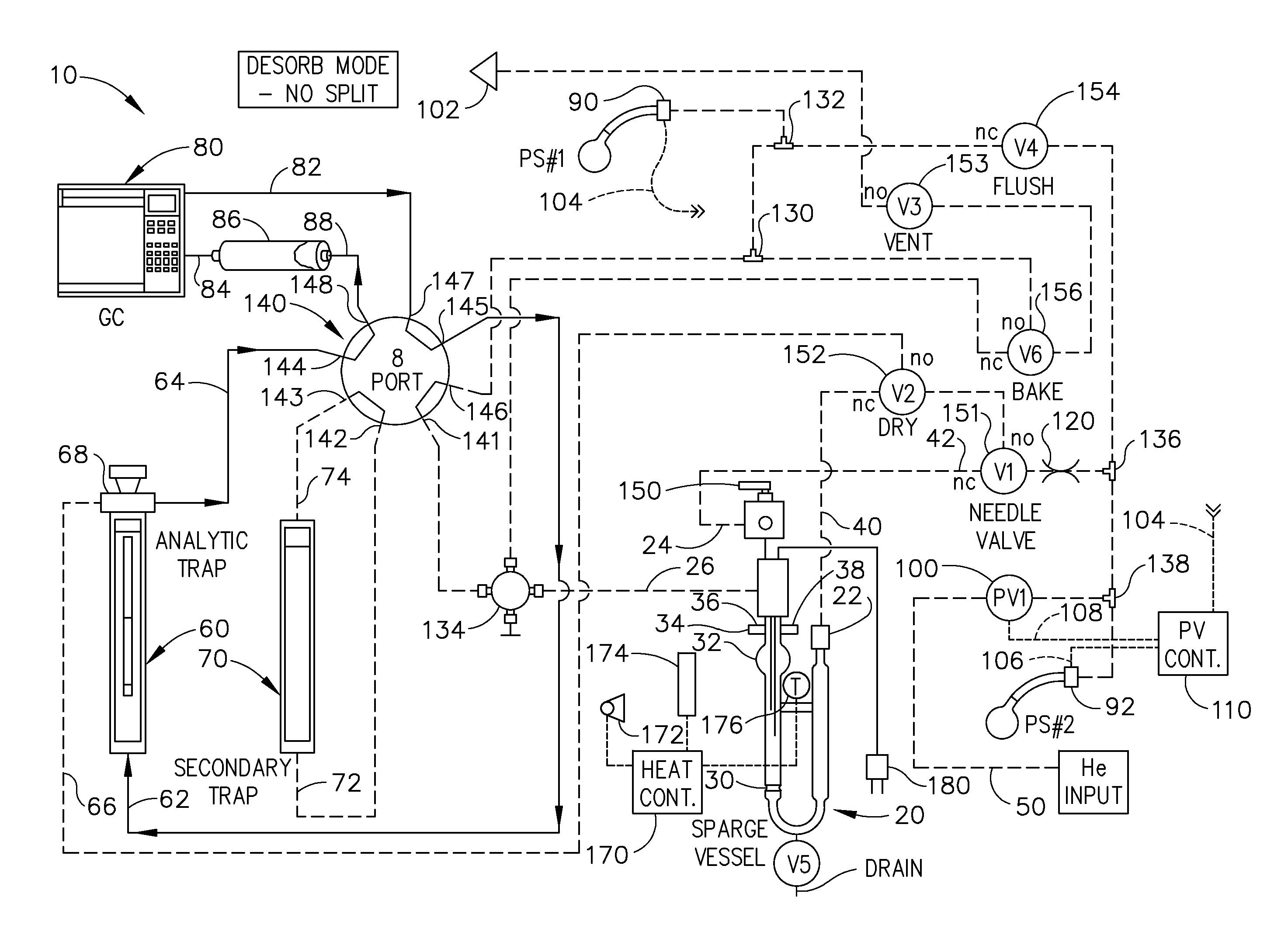 Purge and trap concentrator with sparge vessel