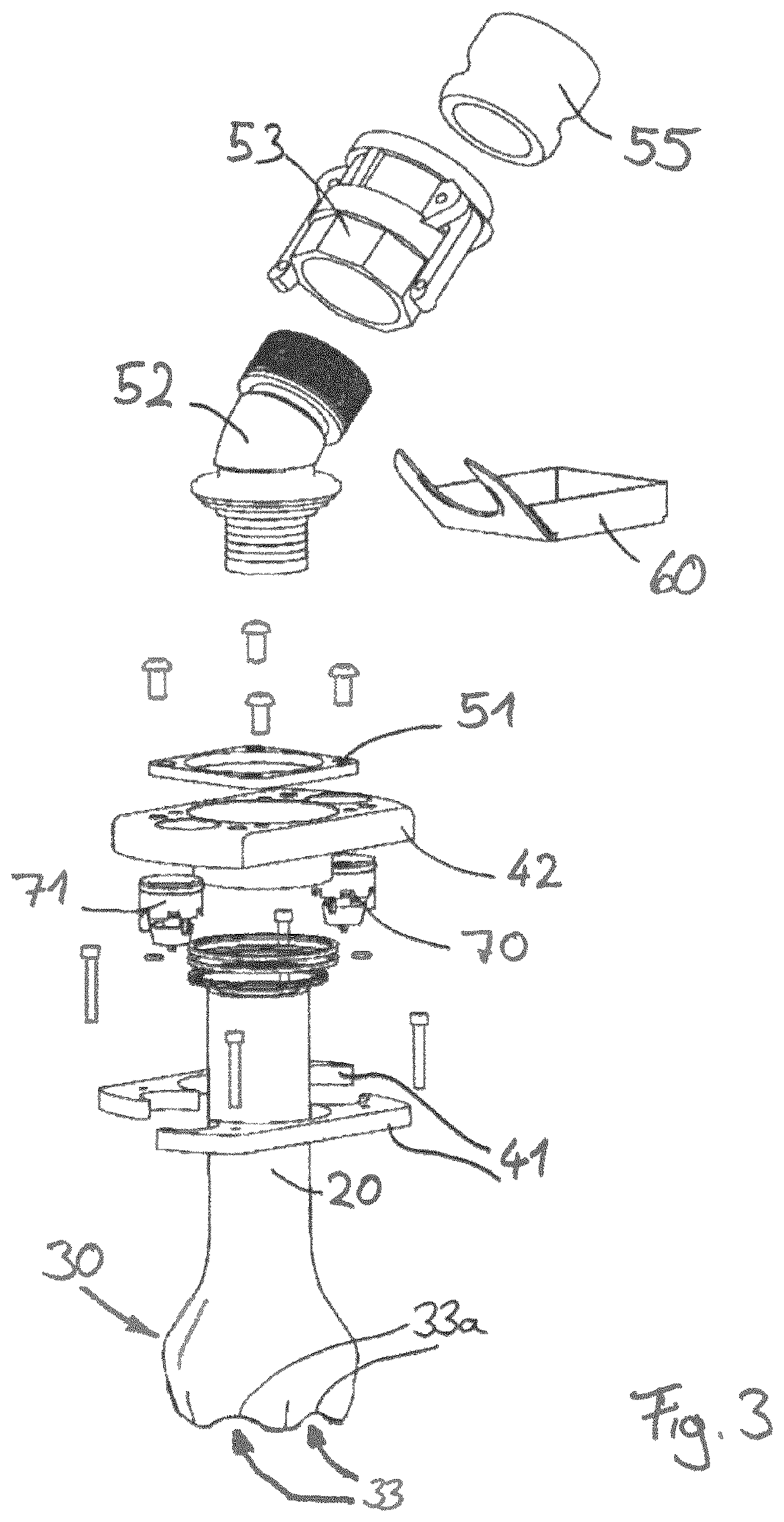 Suction device for a wastewater tank