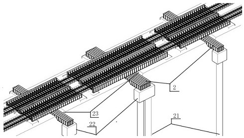 A method for strengthening the line of multi-span portable beams erected by combined steel large beams