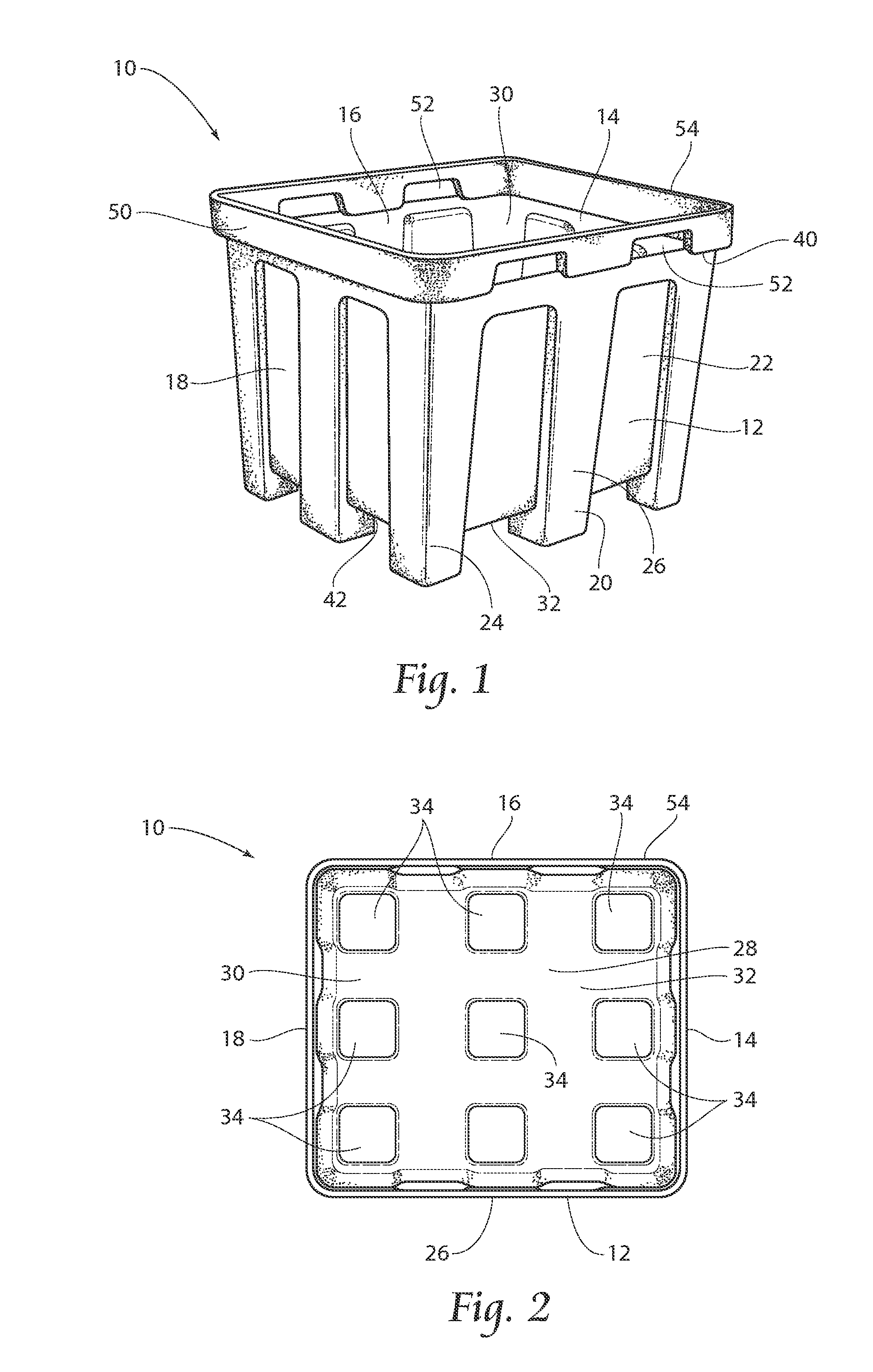 Structure and process for recycling containers