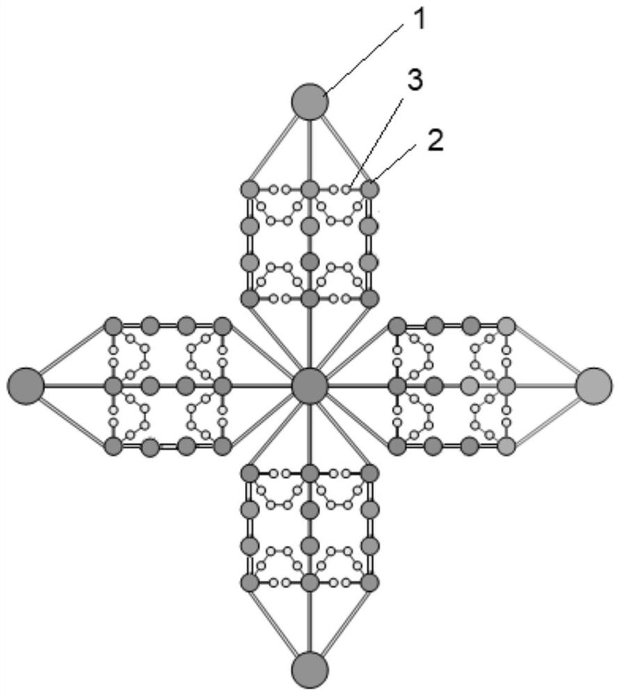 Rhombic power supply topological structure of diamond-shaped power distribution network