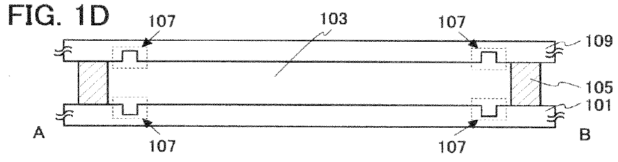 Sealing structure, device, and method for manufacturing device