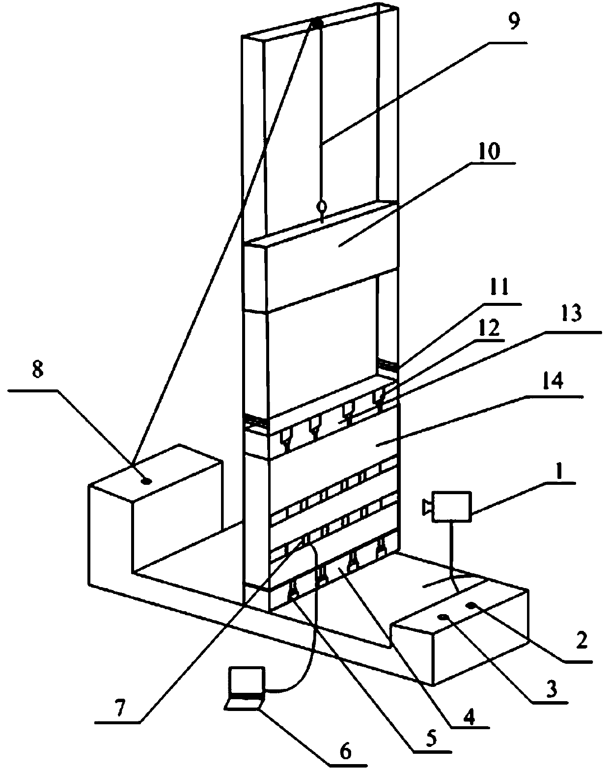 Tester and method for simulating stability of coal pillar group in dynamic load cutter post type residual mining area