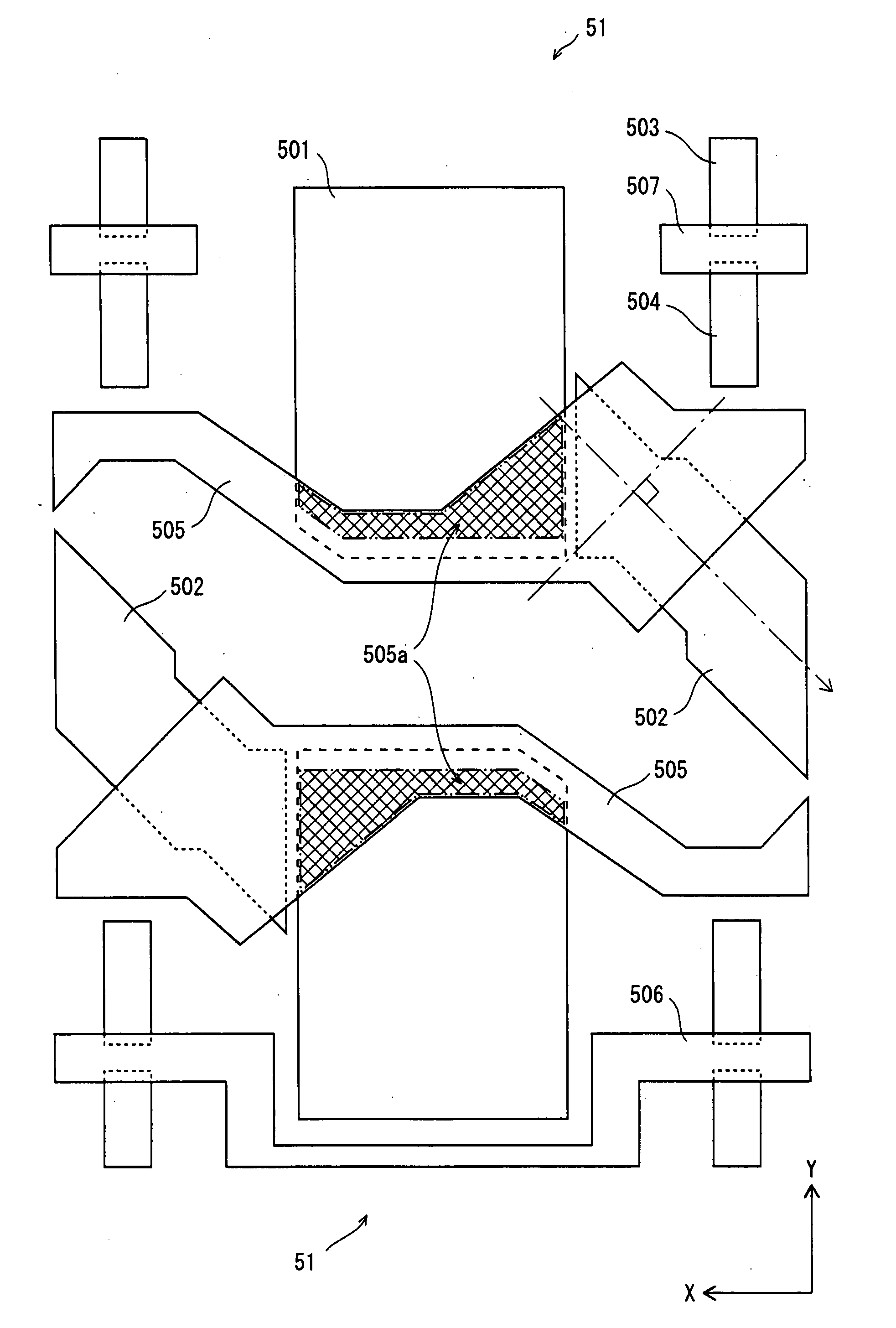 Solid-state imaging device having transmission gates which pass over part of photo diodes when seen from the thickness direction of the semiconductor substrate