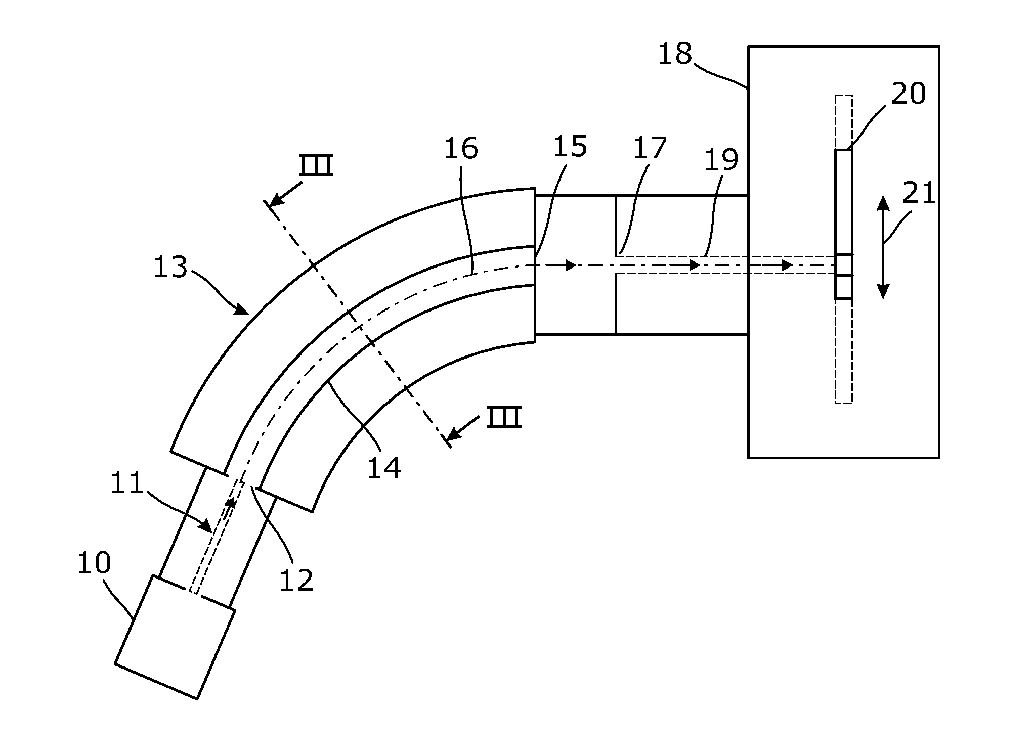 Ion Beam Bending Magnet for a Ribbon-Shaped Ion Beam