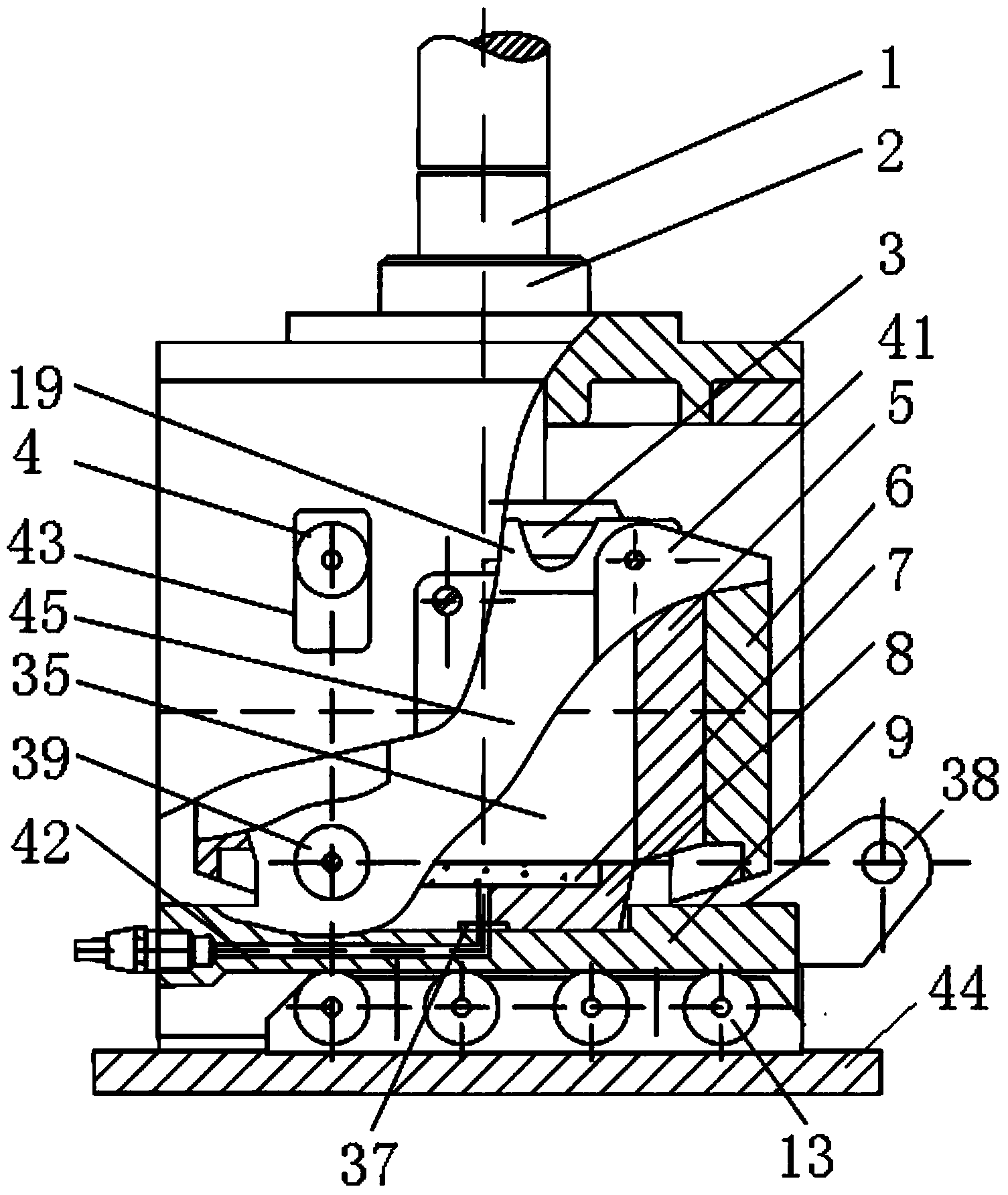 Dynamic simple shear apparatus of servo cylinder-driven cubic articulated mechanism