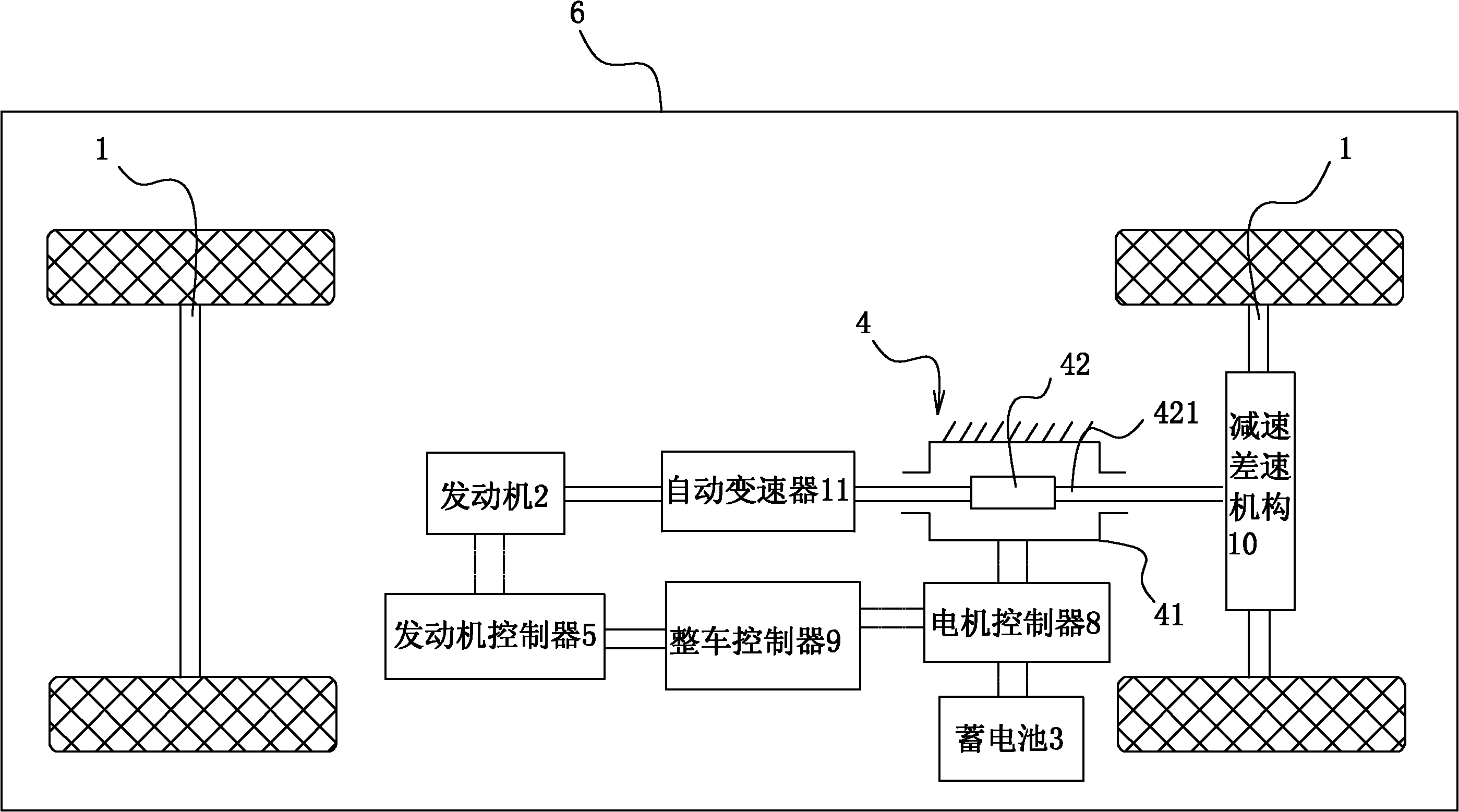 Parallel hybrid power-driven system