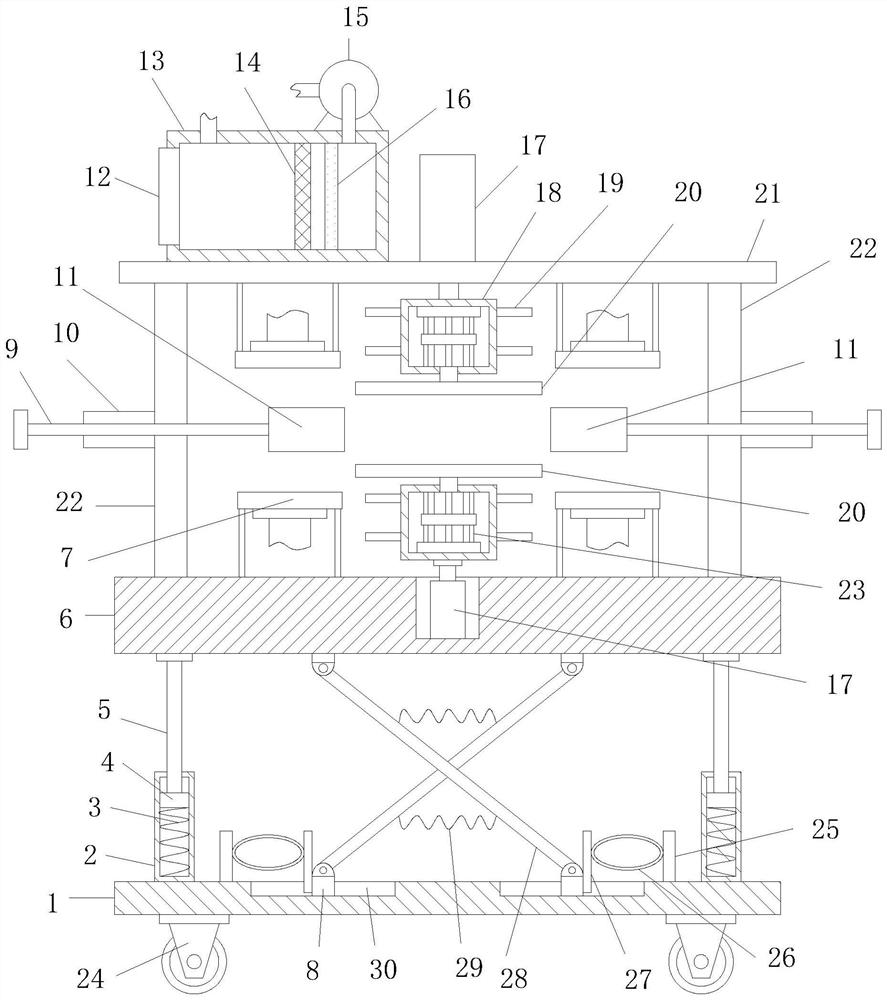 Efficient grinding device for automobile part wandering star wheel production