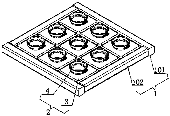 Combined ecological floating bed suitable for urban river channel environment restoration