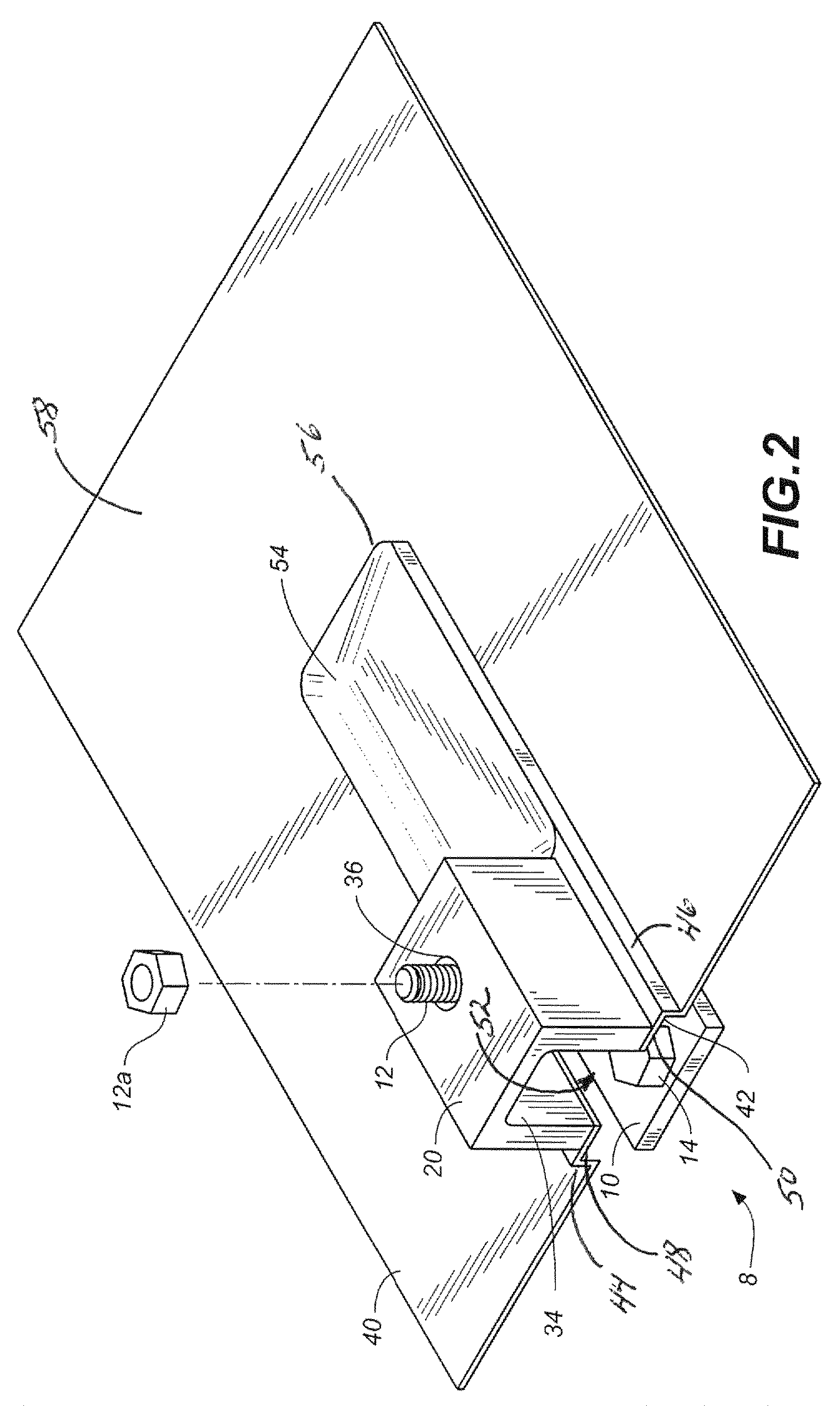 Apparatus for mounting a solar panel or other article to a roof or other structure