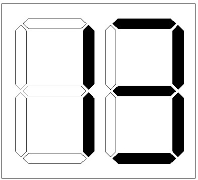 Segment code liquid crystal for measuring instrument